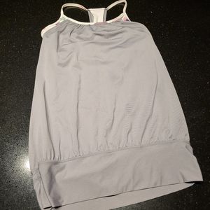 Lululemon Gray Floral No Limits Tank